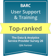 BARC Data und Analytics Top ranked Qlik Partner Support und Training | iodata