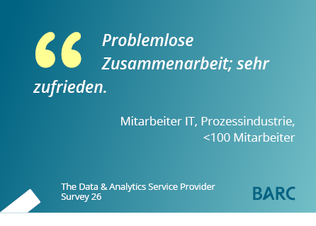 Quote BARC Service Provider Survey - iodata - Zusammenarbeit