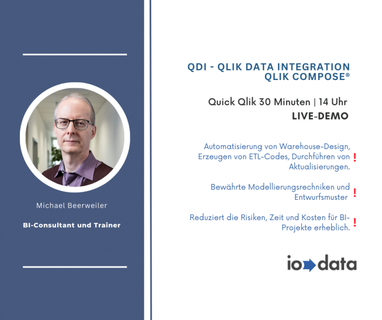Quick Qlik Qlik Compose-Automatisierung von Warehouse-Design, Erzeugen von ETL-Codes, Durchführen von Aktualisierungen im DWH
