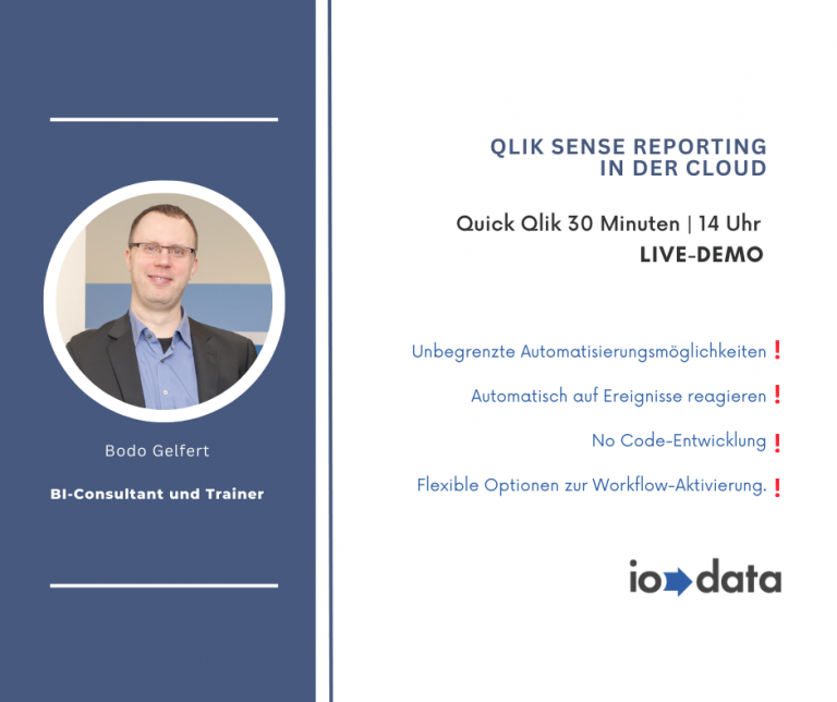 "Qlik Sense Reporting in der Cloud". Nehmen Sie Ihre Checkliste mit, informieren Sie sich, welche Features Qlik zum Thema Application Automation beinhaltet.